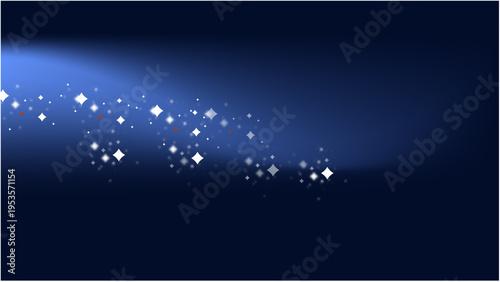 Futuristic Digital Data Visualization with Glowing Particle Wave and Technology Concept for Network, abstract blue background with stars