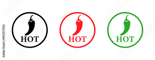 Chili pepper icons labeled with varying heat intensity levels