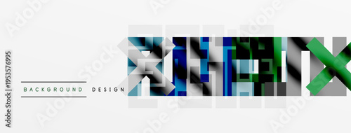 Abstract geometric design. Blue, gray squares create modern background. Minimalist style, clean lines, simple composition.