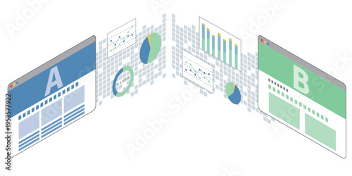 WEBページのABテスト比較イメージ