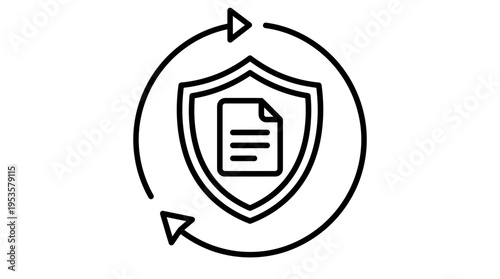 Data Security and Protection Icon