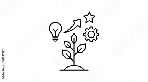 Business Growth and Development Concept Symbolized by a Plant