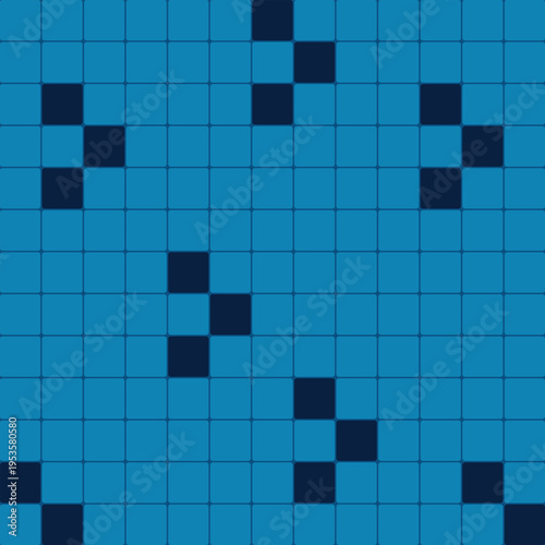 Kitchen or pool mosaic pattern, ceramic tile wall. Tile grid background.