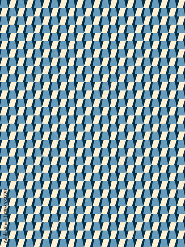 Isometric Pattern with Light Blue and Beige Cubes vector background