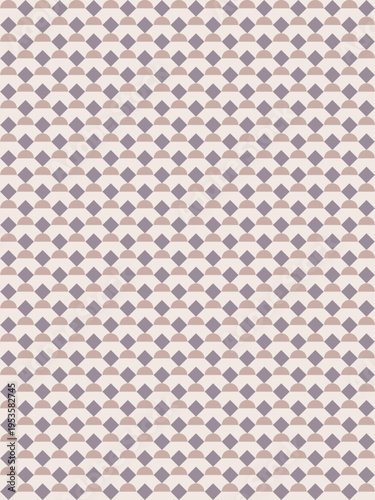 Geometric Pattern with Squares and Semi-Circles vector background