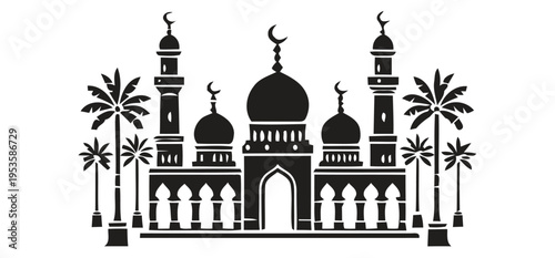 Abstract geometric design with interconnected shapes and bold color contrasts isolated on white background, Vector, illustration