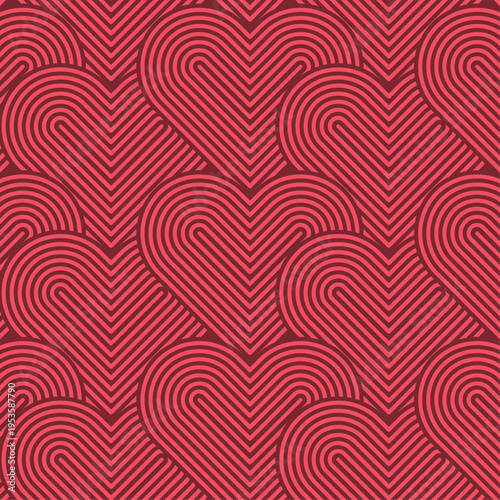 Interlocking hearts artful useful trendy stylish design vector Illustration beautiful colorful background