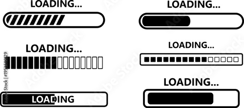 Loading Bar Progress UI Elements Set