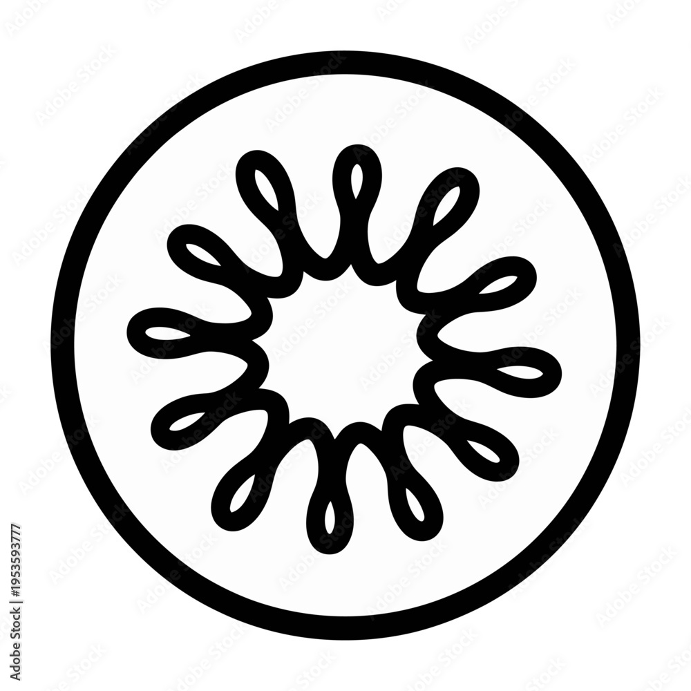 Obraz premium Vector of a circular design with fluid patterns.