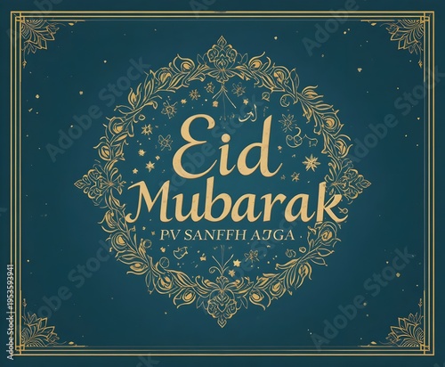 Eid Mubarak typography.