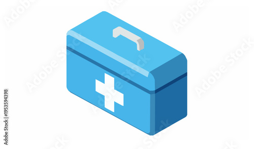 Healthcare medical chest 3D isometric icon vector illustration