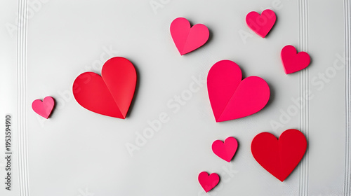 Heart Shapes on Textured Background for Valentine's Day.