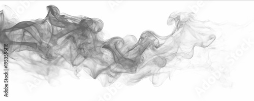 Soft smoky waves with elegant curves, light transparency, and smooth gradient shading. vector
