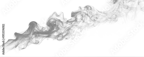 Floating smoke curls with gentle motion, soft glow, and layered transparent texture. vector
