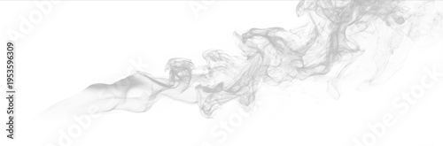 Schilderij op canvas Soft smoke clouds with smooth flowing shapes, transparent layers, and realistic airy texture