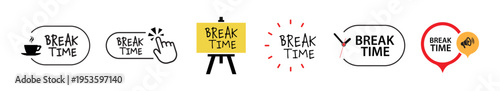 break time label design.