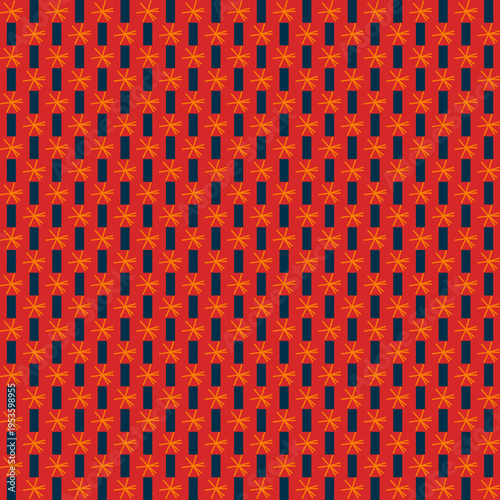 Abstract Geometric Pattern with Red Background vector background