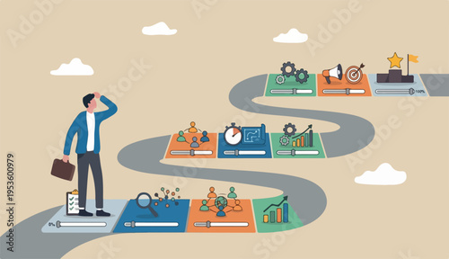 Roadmap process development research management to improvement development corporate marketing right success achievement growth project teamwork career assessment.