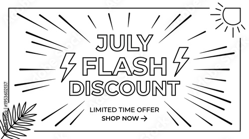 July Flash Discount Banner Design