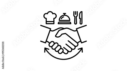 Restaurant Partnership and Collaboration Symbol