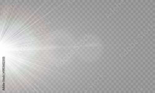 Glistering overlay with magical rays, sparkling bursts and radiant starlight.