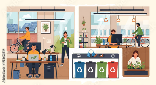 Sustainable Office Practices and EcoFriendly Workplace Environment.