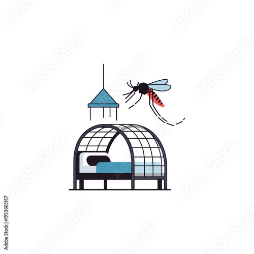 Night insect protection bed canopy and mosquito design