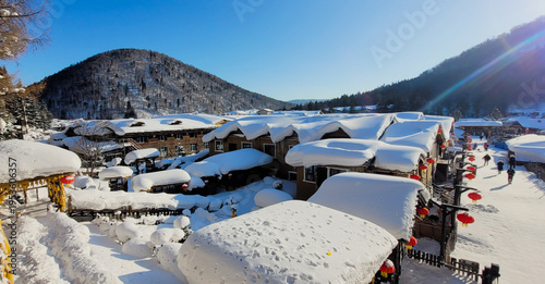 China snow town