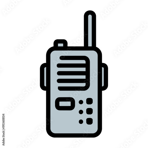 Vector of a walkie-talkie communication device with an antenna