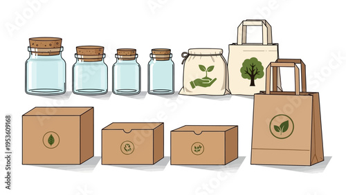 Eco Friendly Packaging Containers and Bags.