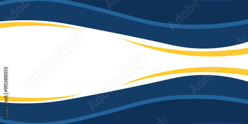 blue and yellow wavy shape background. suitable for business poster design, corporate banner, presentation, flyer, social media post. vector illustration