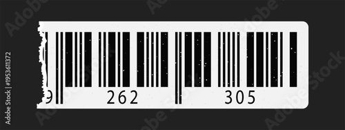 Label paper grunge for ean barcode scratch and sticker torn png. Phone scan y2k for code old mobile and product vintage vector. Label bar cardboard for ean collage geometric and barcode random mockup.
