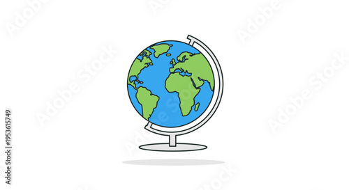 Globe on a stand illustration.