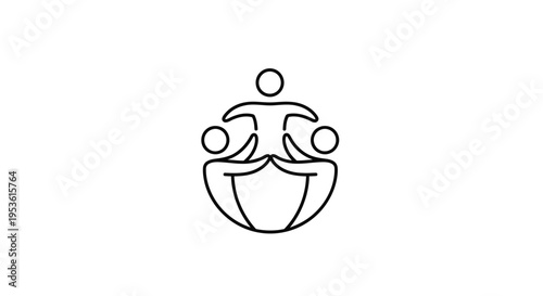 Family and unity symbol logo.