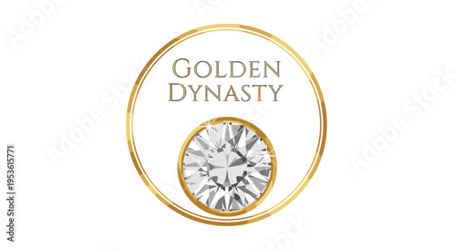 Golden Dynasty Diamond Jewelry Logo Design.