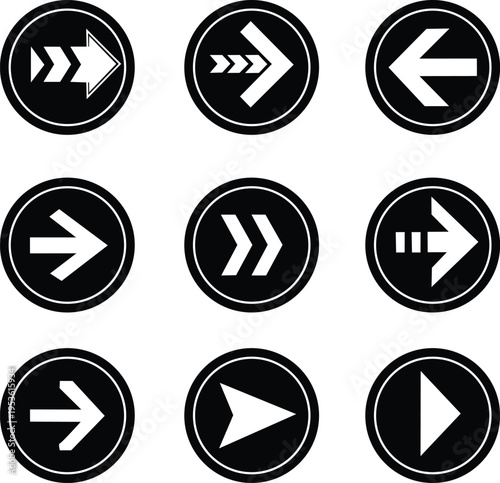 arrow icons set