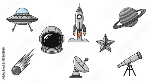 Space objects and astronomy equipment 2.