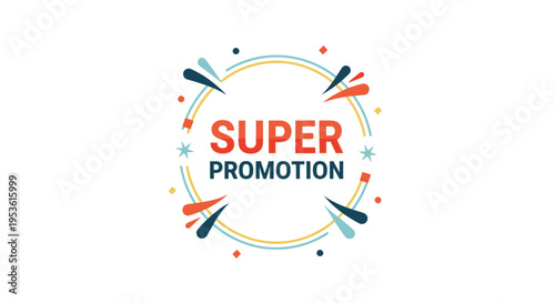 Super promotion sale discount logo.