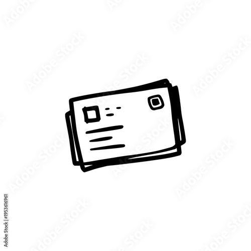 Collection of business networking cards. Vector set of doodle style business cards in hand drawn style. Networking cards. Icon.