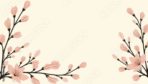 A soothing image of cherry blossoms on dark branches evokes feelings of spring and renewal. Perfect for backgrounds, wellness content, or themes of de