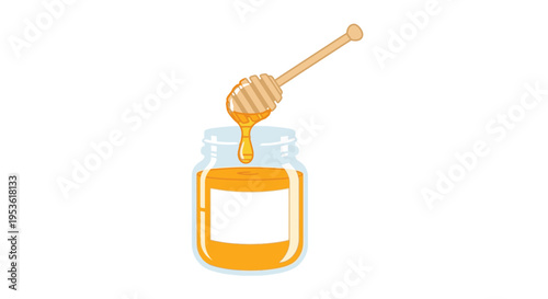Honey in a glass jar 15.