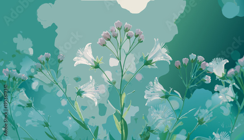 Gemini said

Vintage seamless floral pattern design featuring blue blossom flowers and green leaves on an ornate vector wallpaper texture for nature decoration