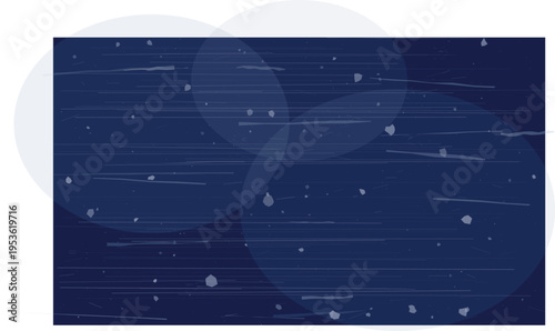 A dark blue background with white streaks and dots