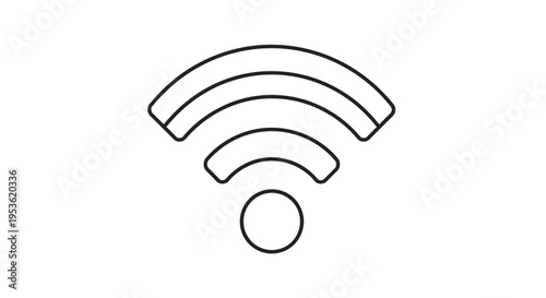 WiFi Signal Icon Symbol Logo.