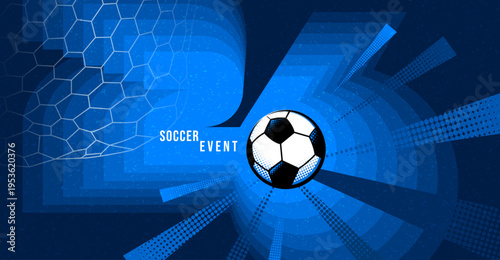  soccer event , tournament , vector background set featuring colorful geometric shapes, soccer balls