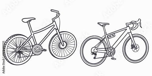 Two different bicycles side by side