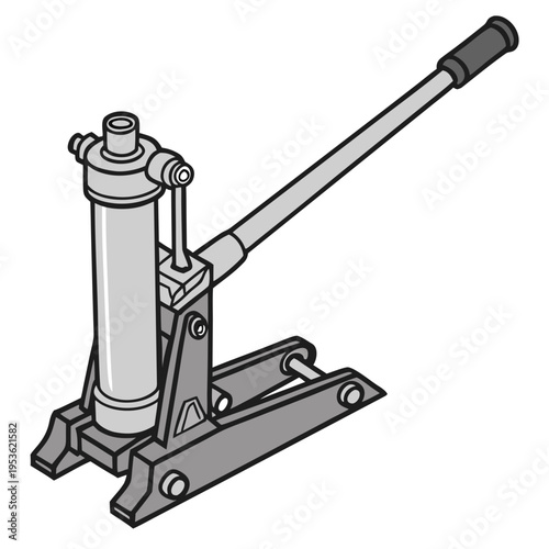 A car jack with a long handle