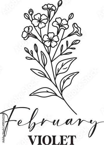 Birth Month Flowers Svg Png