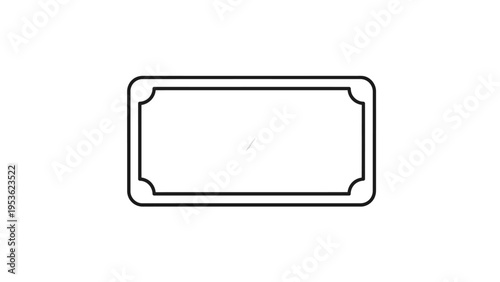 Simple Rectangular Frame with Cut Corners.