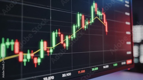 Abstract Digital Financial Trading Chart Displaying a Dramatic Crude Oil Price Surge with Rising Candlestick Graphics and Volatile Energy Market Data Visualization in High Definition 4K Quality